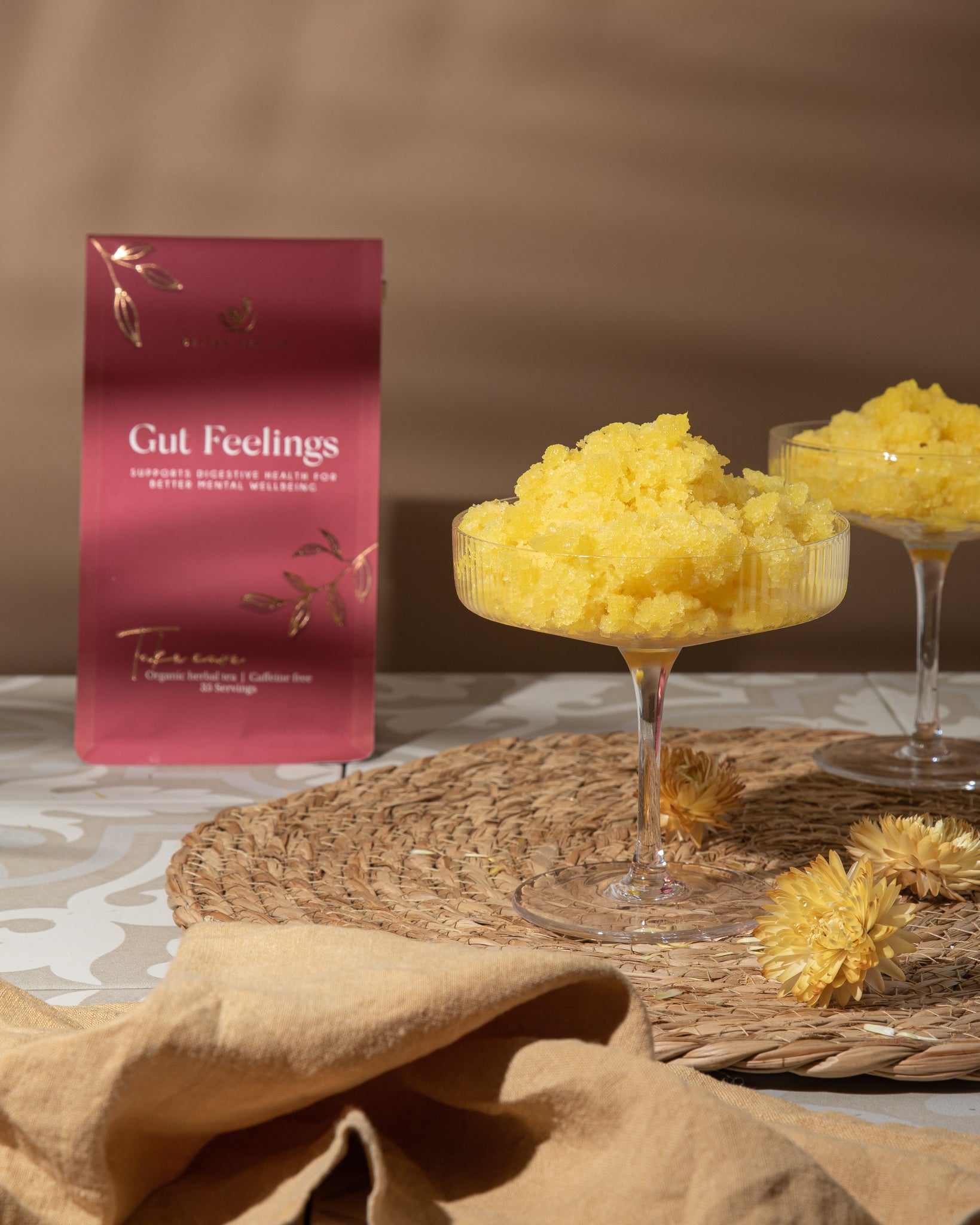 Pineapple Granita with Gut Feelings Tea