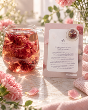 Blooming Tea Affirmation Gift Card - Carnation Flowers