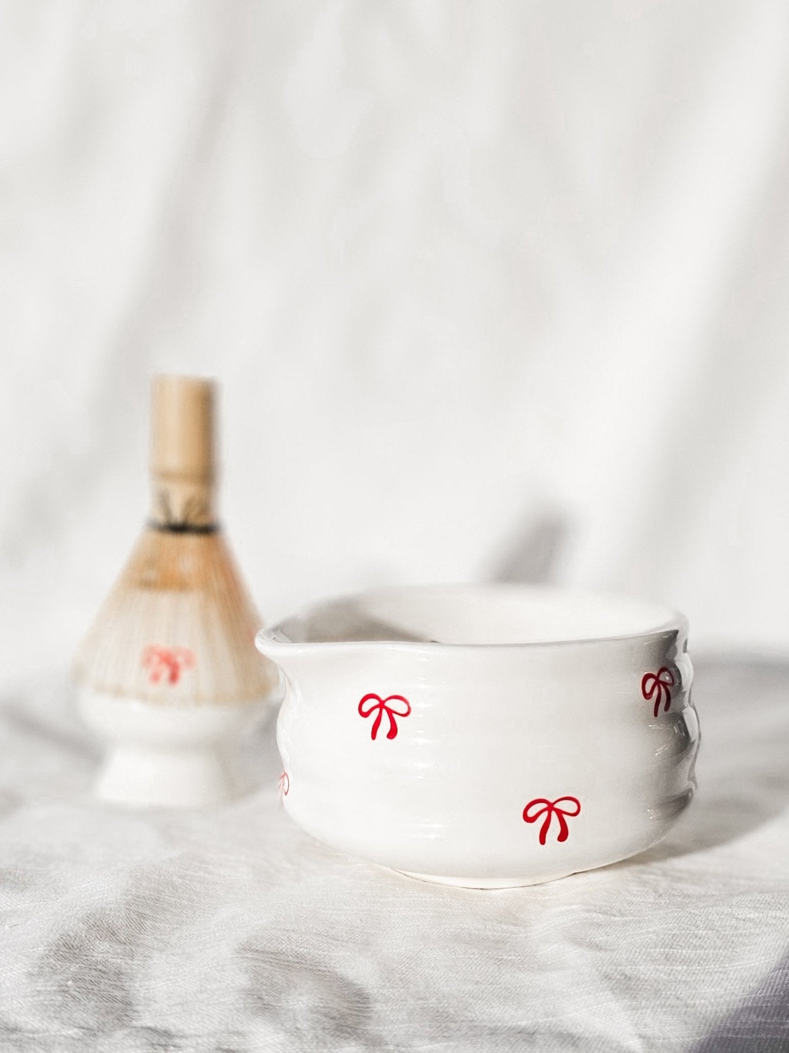 Heartfelt Matcha Set (bows) - 5 - Piece Starter Kit - Better Tea Co.