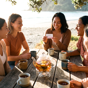 Getting Lost Conversation Card Game and Blooming Tea - Over The Tea Cups Edition