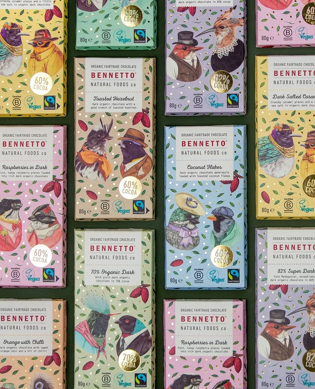Free Bennetto Chocolate Bar with orders of $70