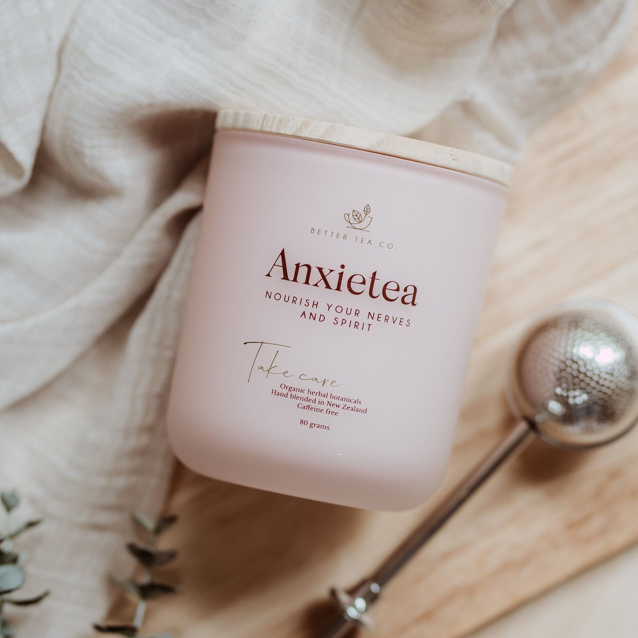 Anxietea Glass Jar and Tea